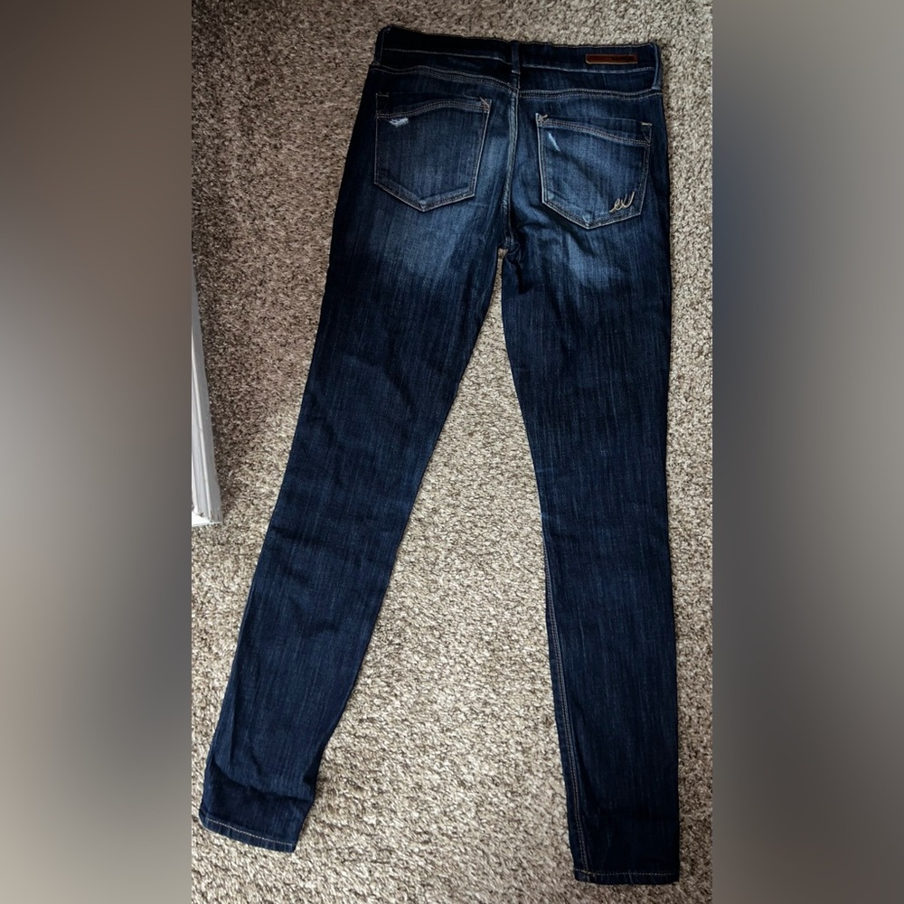 Express Dark Wash Women's Skinny Stretch Legging Jeans - Size 4R - Picture 2 of 5